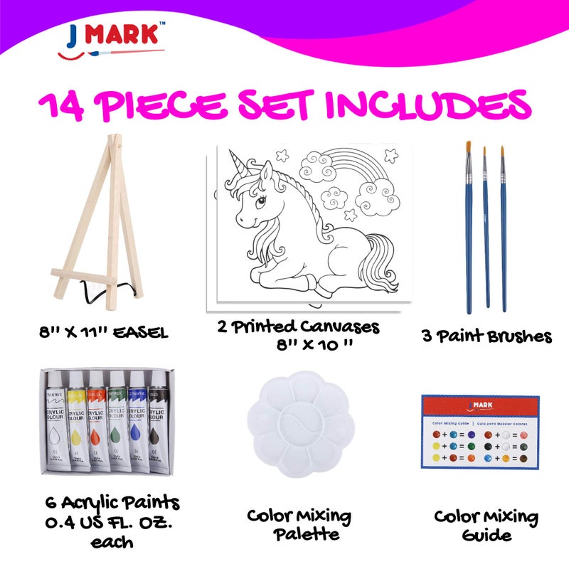 J MARK Kids Painting Set - All Inclusive Acrylic Paint Set for Kids - Safe Painting Supplies - Image 2